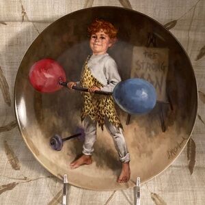 “Johnny the Strong Man“ by John McClelland Knowles Ceramic Plate